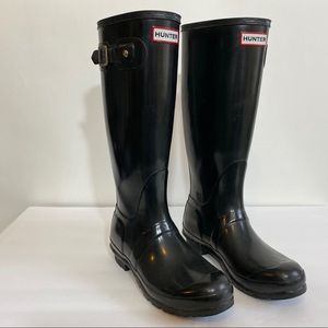 Hunter Classic Gloss Tall Boots Black 6M/7F